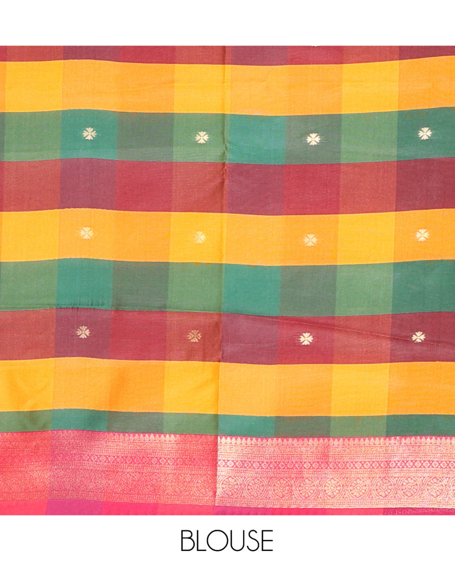 Rani Pink Semi Soft Silk Saree