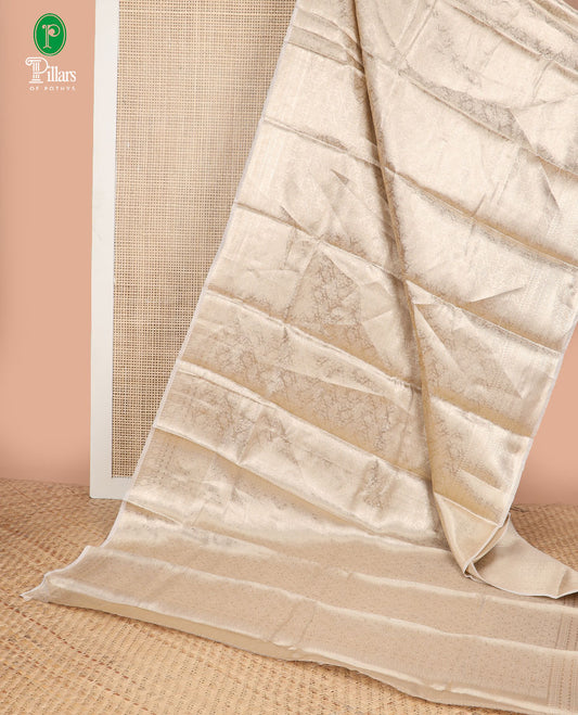 Gold weaving jaal design tissue soft silk saree with self border & rich pallu along with weaving blouse