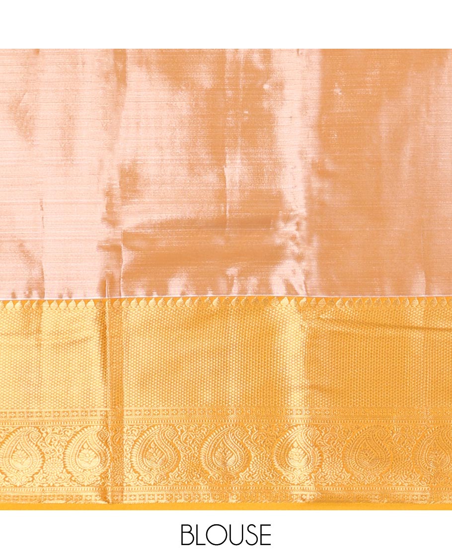 pink floral jacquard budget silk saree with contrast intricate zari design & floral checked zari design pallu
