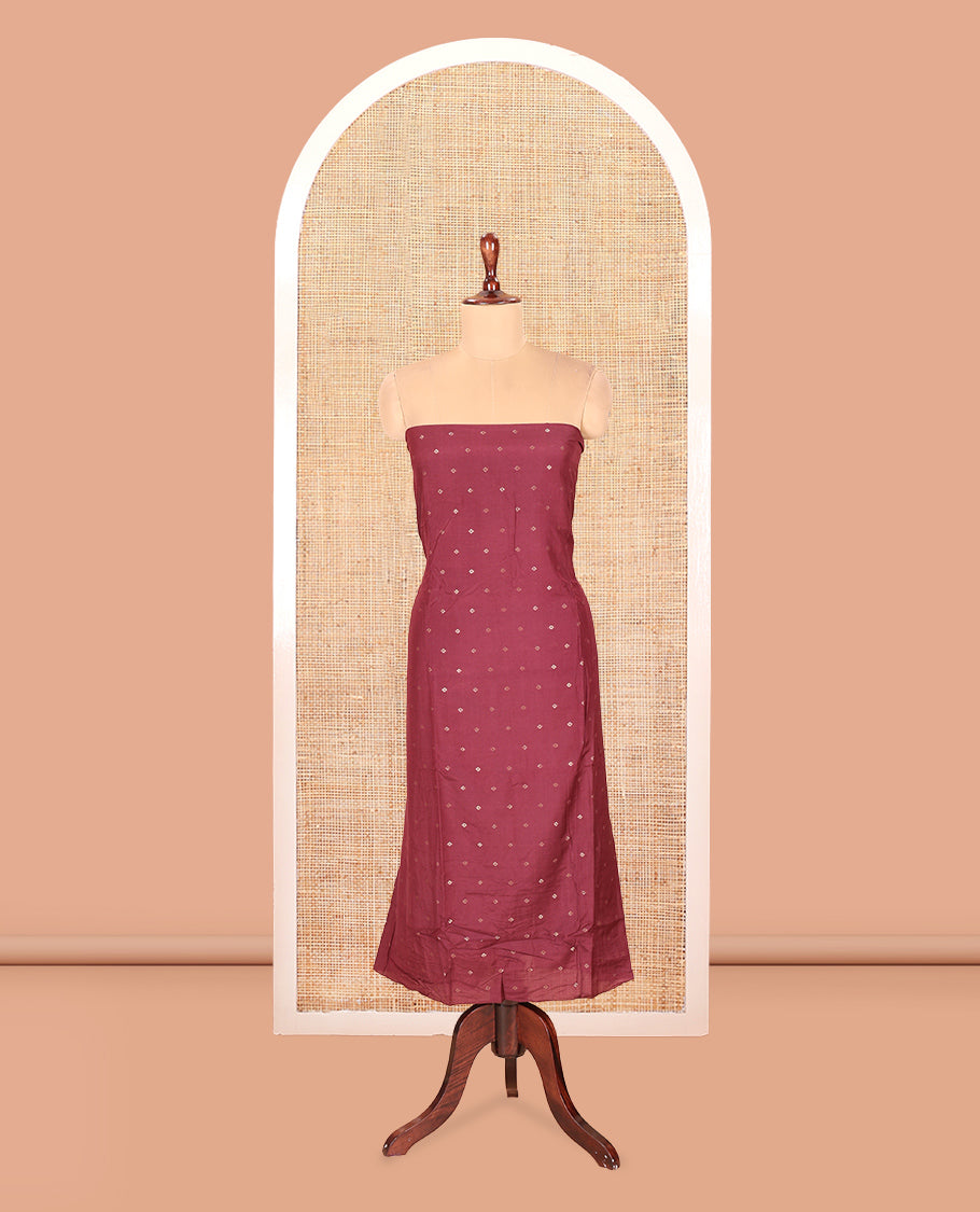 Light Maroon Mul Chanderi Tissue Material Chudidar Set