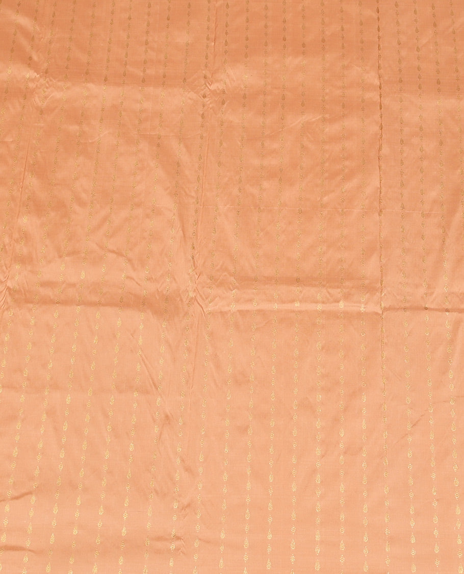 Cantaloupe Color Pure-Silk Half-Saree