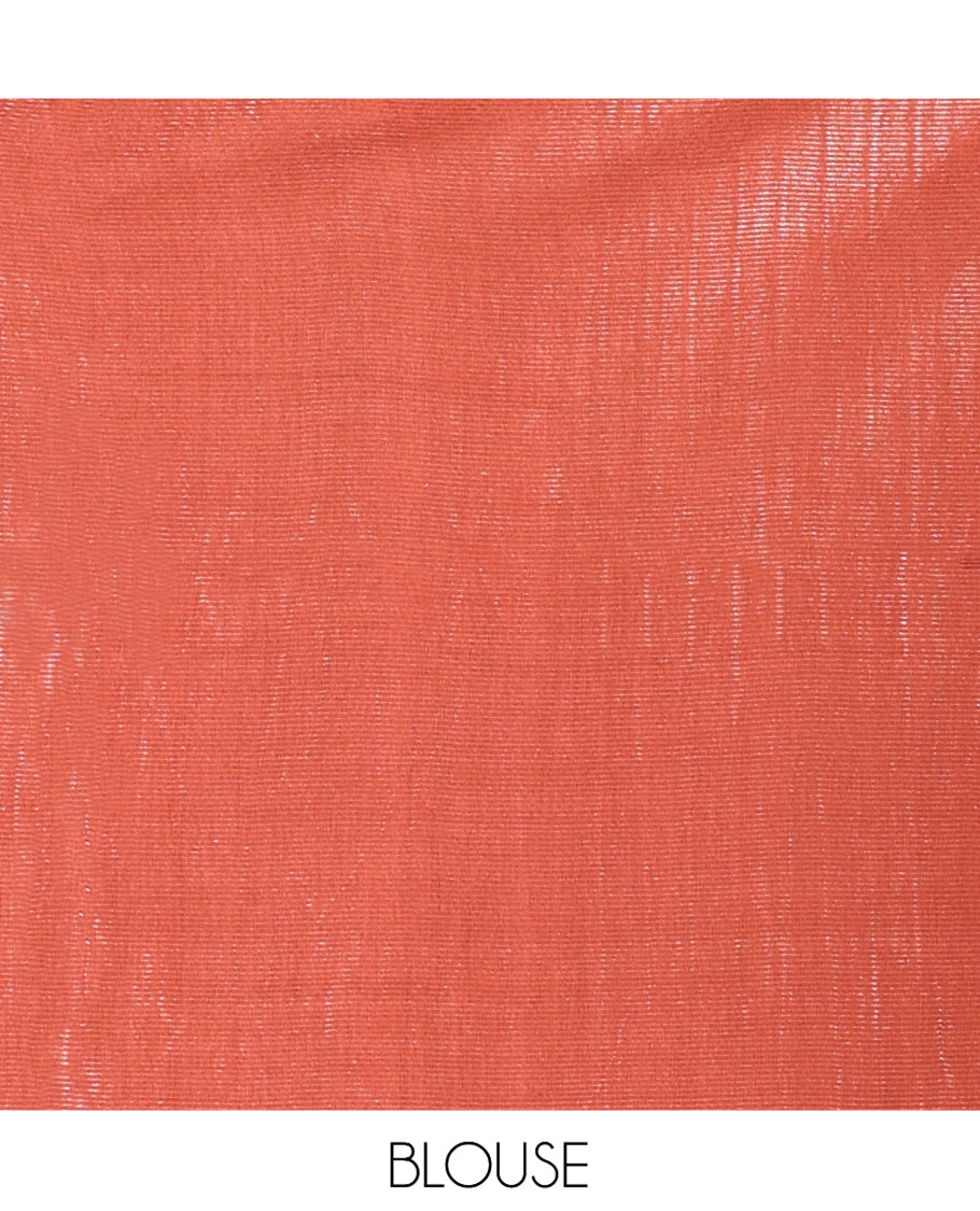 Chikku Buttas Bhagalpur Cotton Saree, Contrast Buttas Border, and a Contrast Blouse