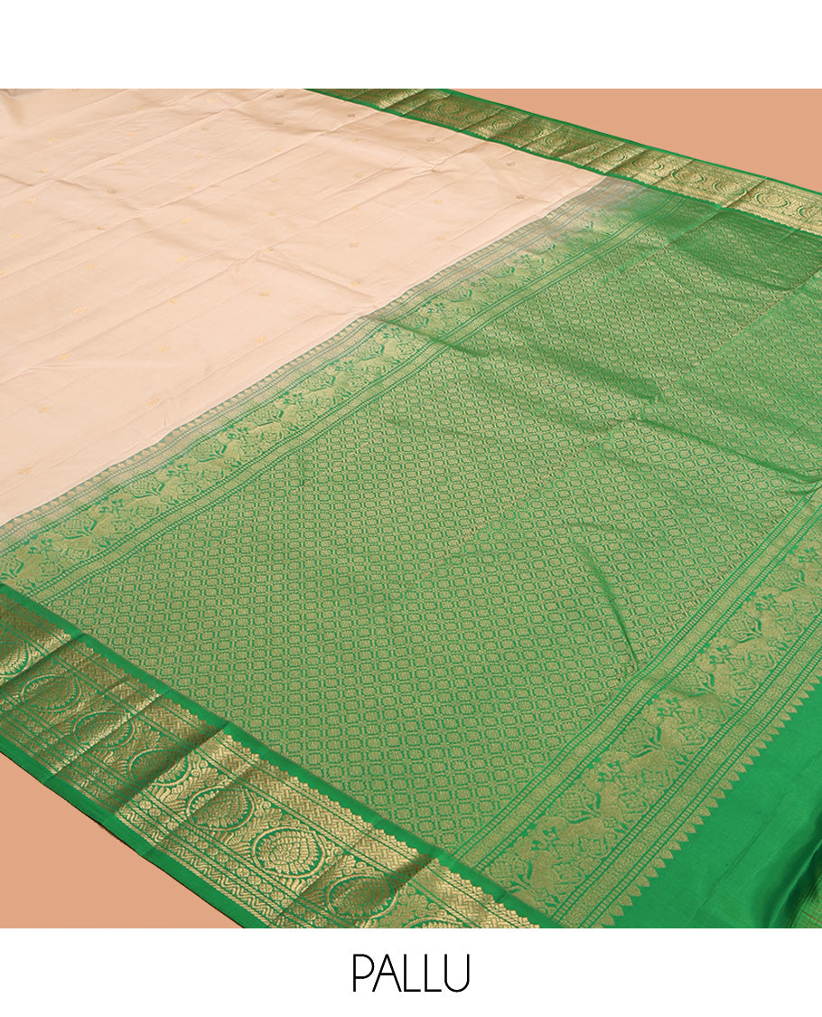 Sandal Kanchipuram Silk Saree