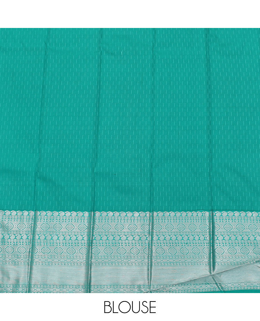 Yellow Budget Silk Saree, Gleamed Up with Zari Stripes All Over Its Body, Complemented by a Contrast Traditional Zari Design Border, Grand Pallu, and Paired with a Contrast Blouse