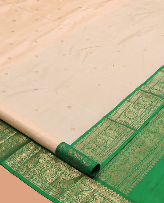 Sandal Kanchipuram Silk Saree