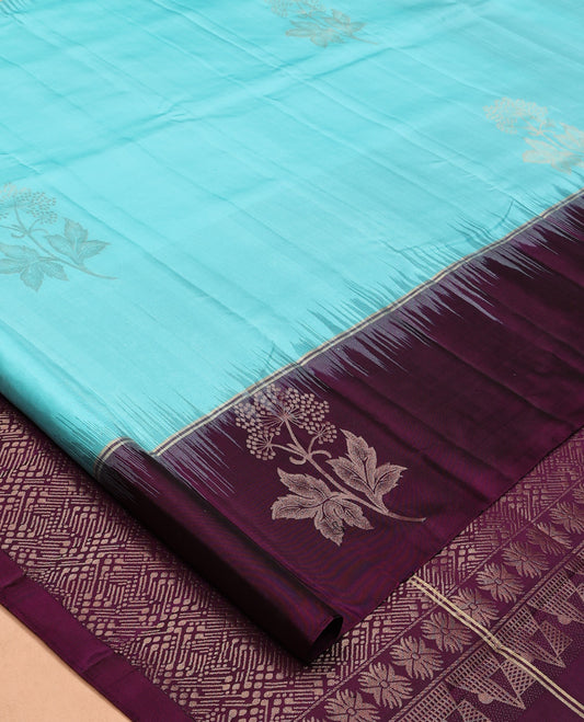 Blue Mayuri Soft Silk Saree