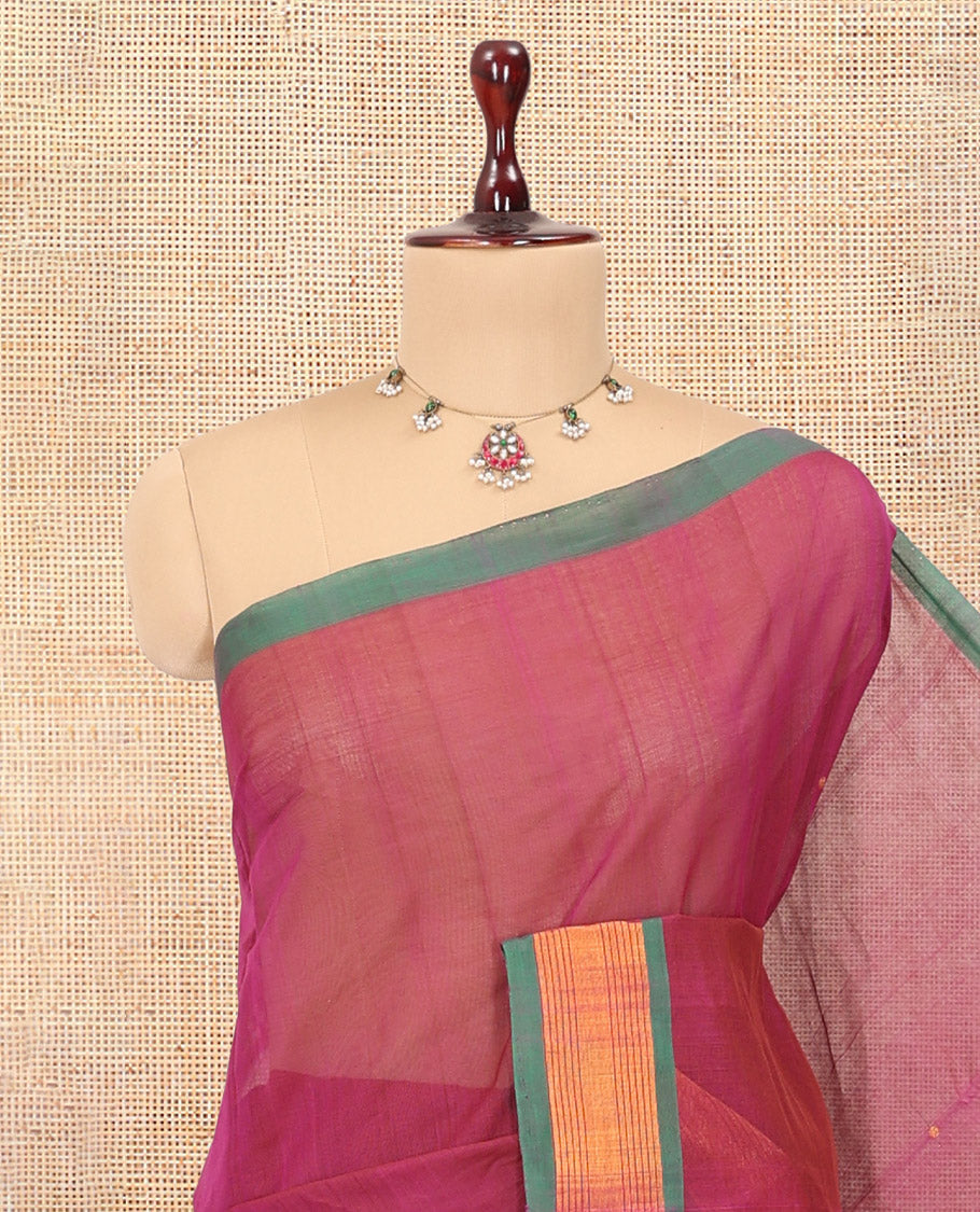 Magenta Venkatagiri Cotton Saree