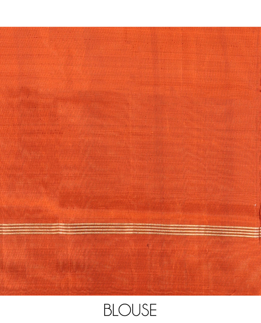 Grey Mayuri Lite Silk Mix Saree, Woven with Zari Buttas on Its Body, Complemented by a Contrast Border of Unique Designs, Intricately Designed Pallu, and Paired with a Contrast Blouse