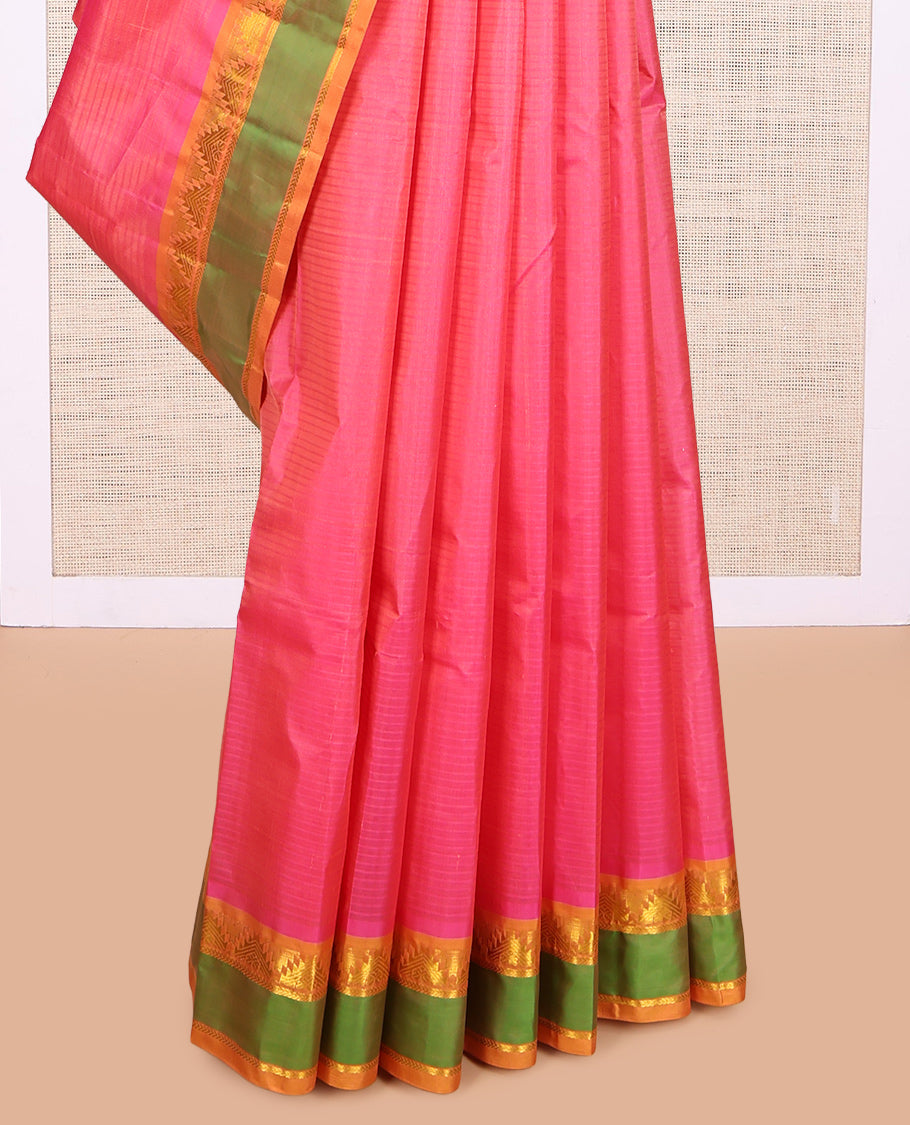 Pink Kanchipuram Silk Saree