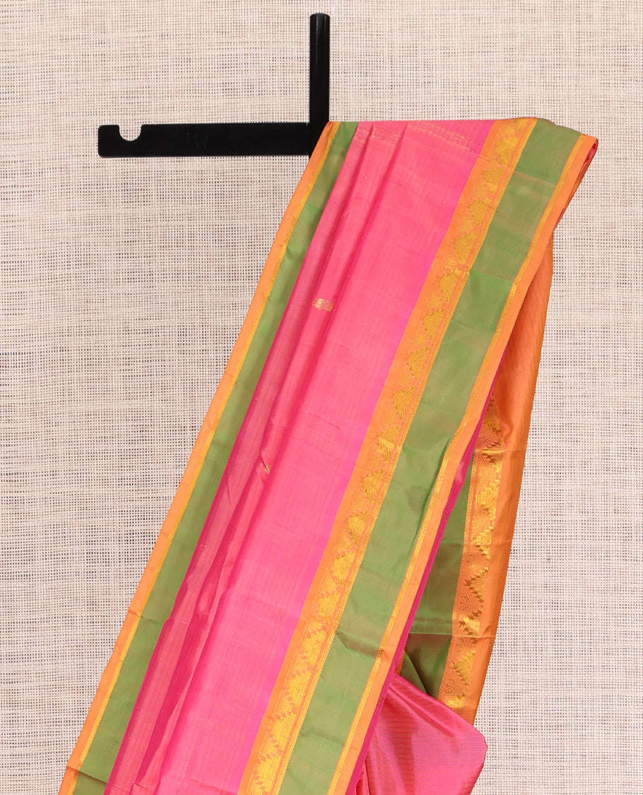 Pink Kanchipuram Silk Saree
