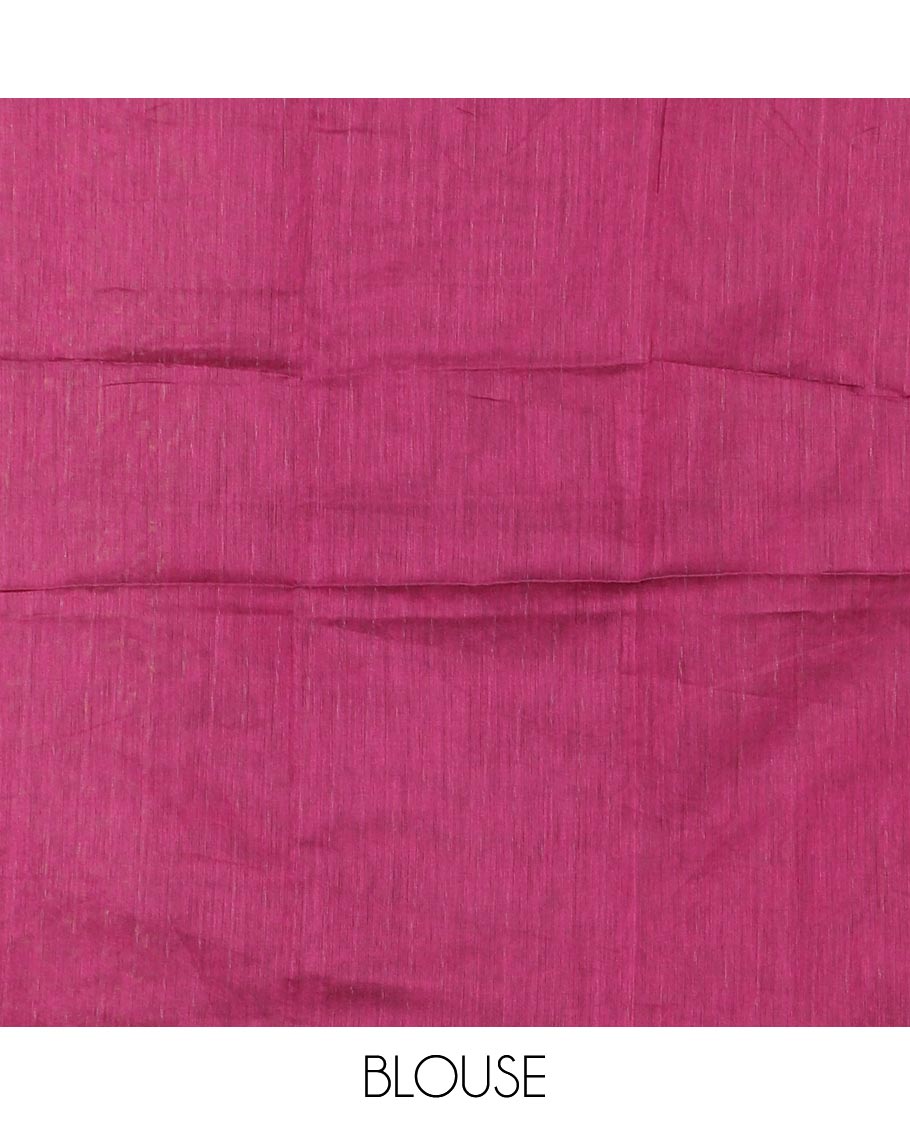 Borderless purple zari vertically striped khadi mul cotton saree, gleaming zari pallu and a matching blouse
