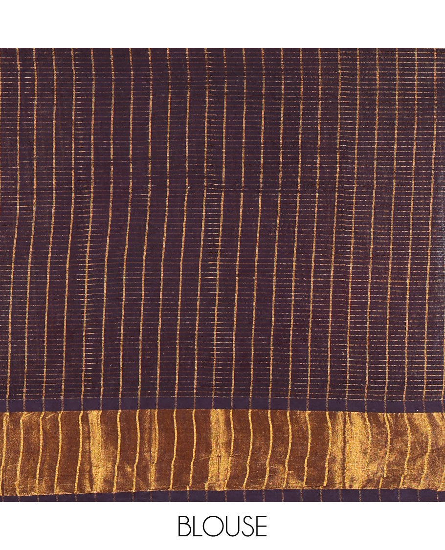 Pink plain sungudi cotton saree, contrast annam motifs, gold zari woven border, zari striped, and zari design contrast blouse