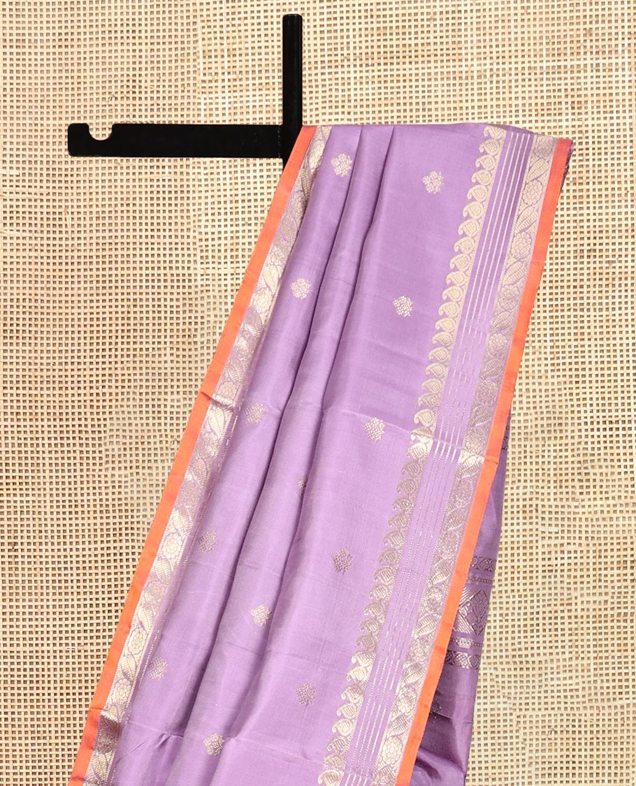 Lavender Venkatagiri Silk Saree