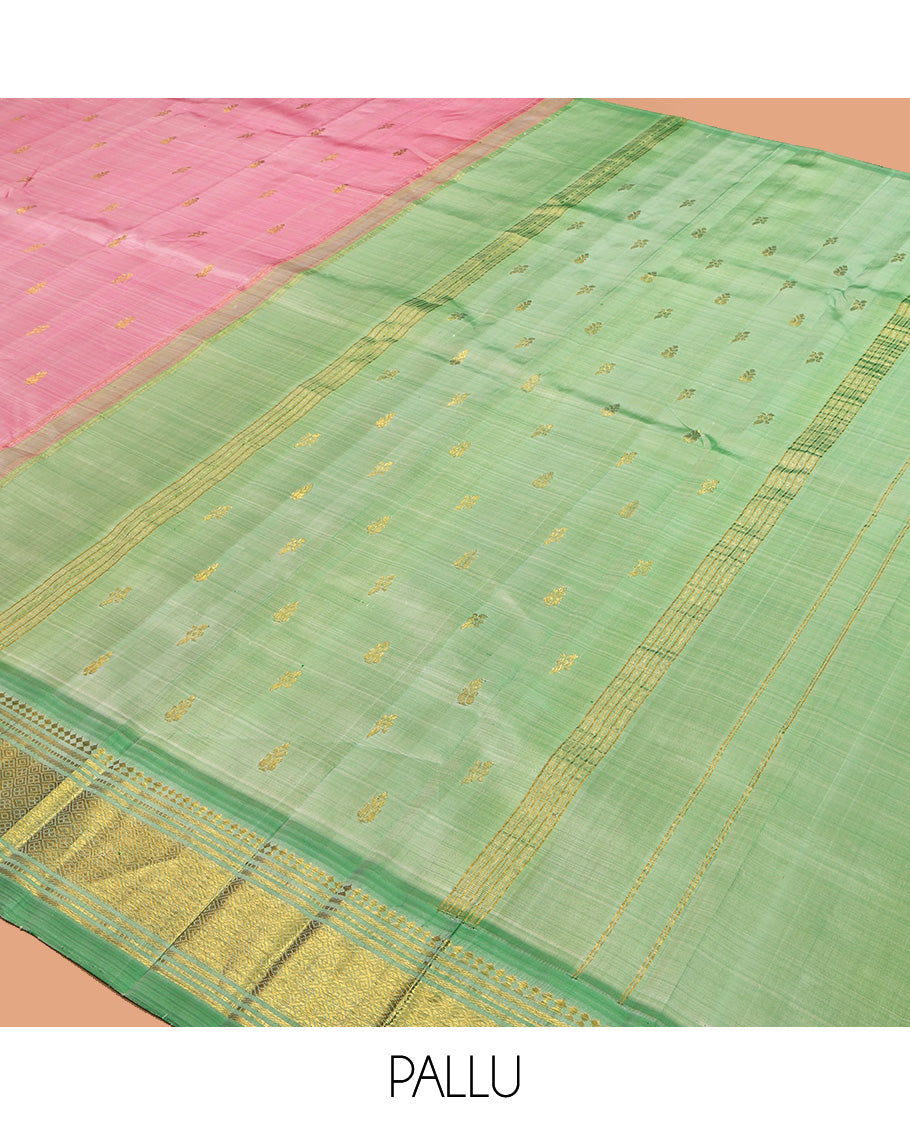Pink Kanchipuram Silk Saree