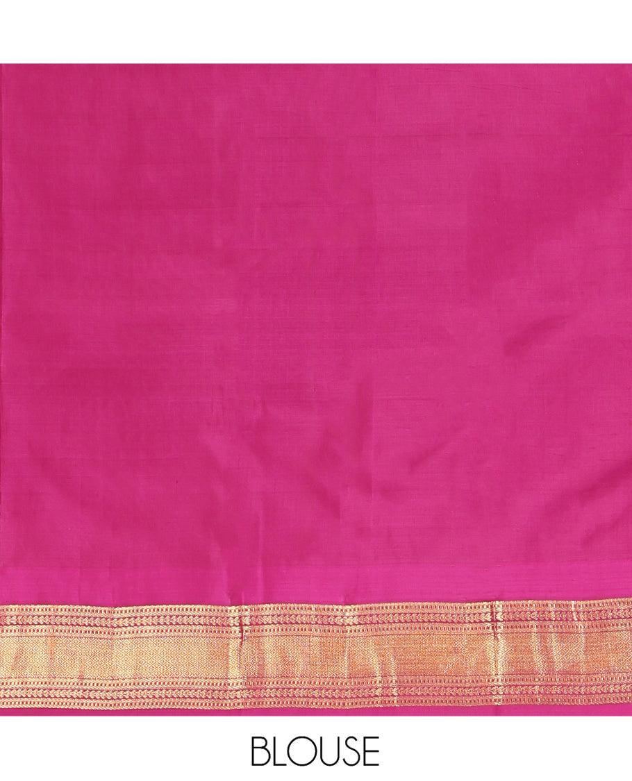 Pink Kanchipuram Silk Saree