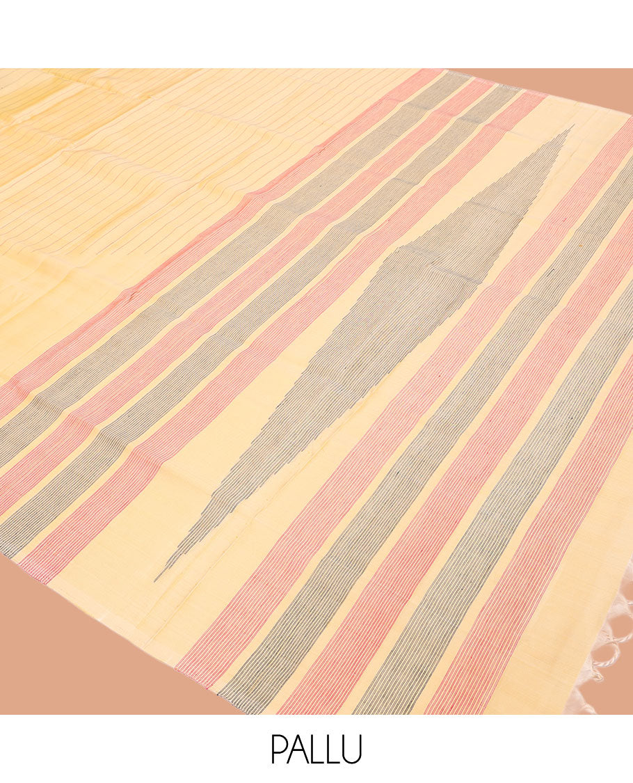 Borderless Sandal Mayuri Lite Silk Mix Saree