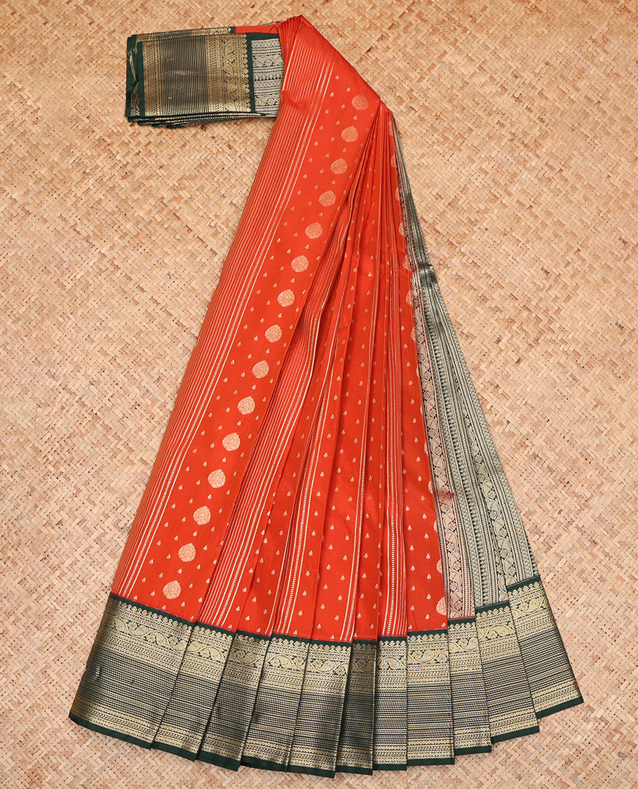 Orange Budget Silk Saree