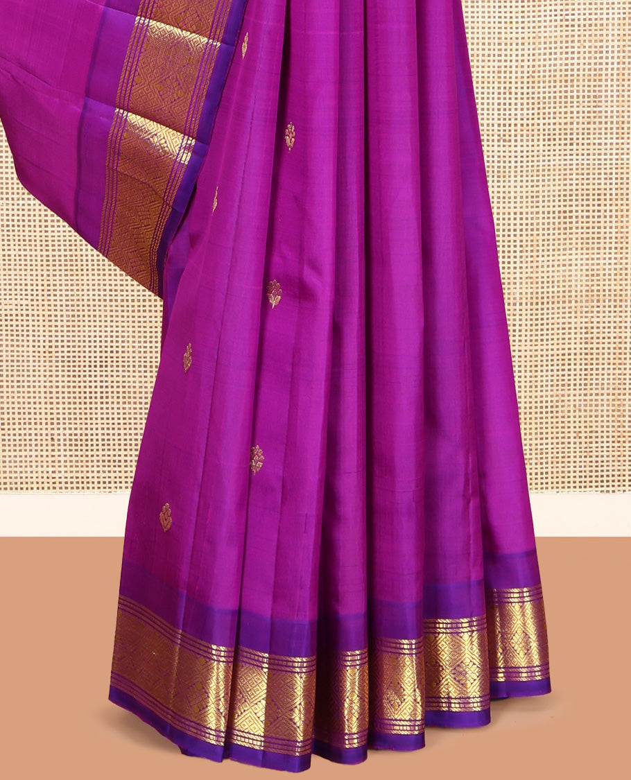 Magenta Kanchipuram Silk Saree