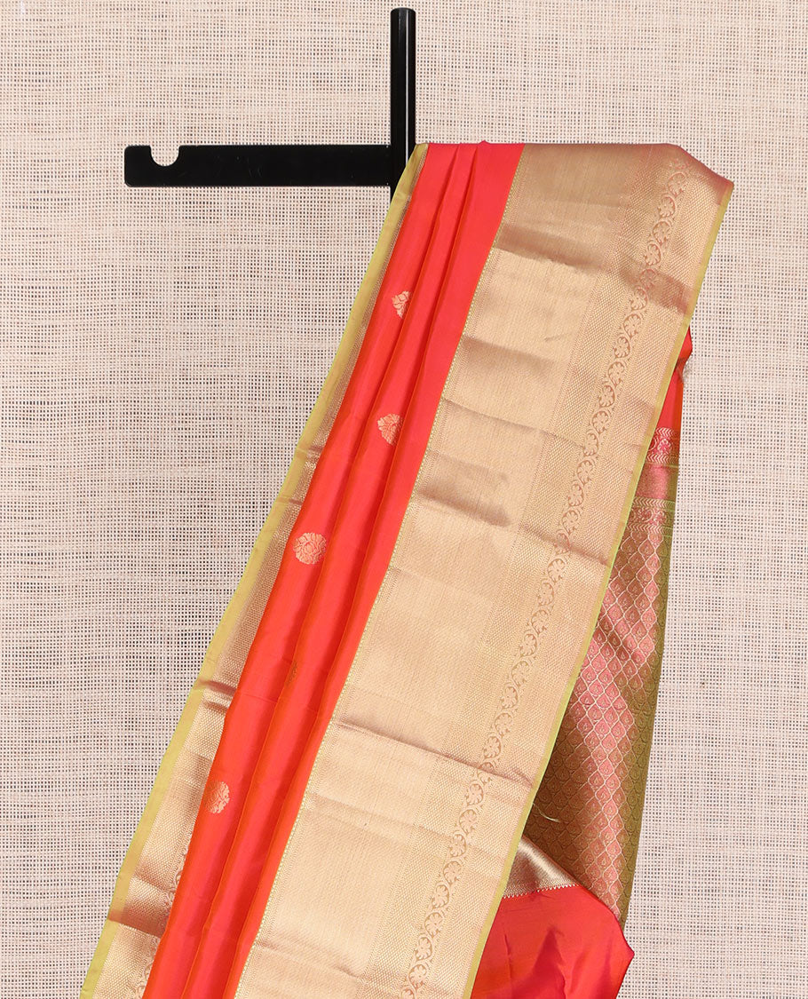 Orange Kanchipuram Silk Saree