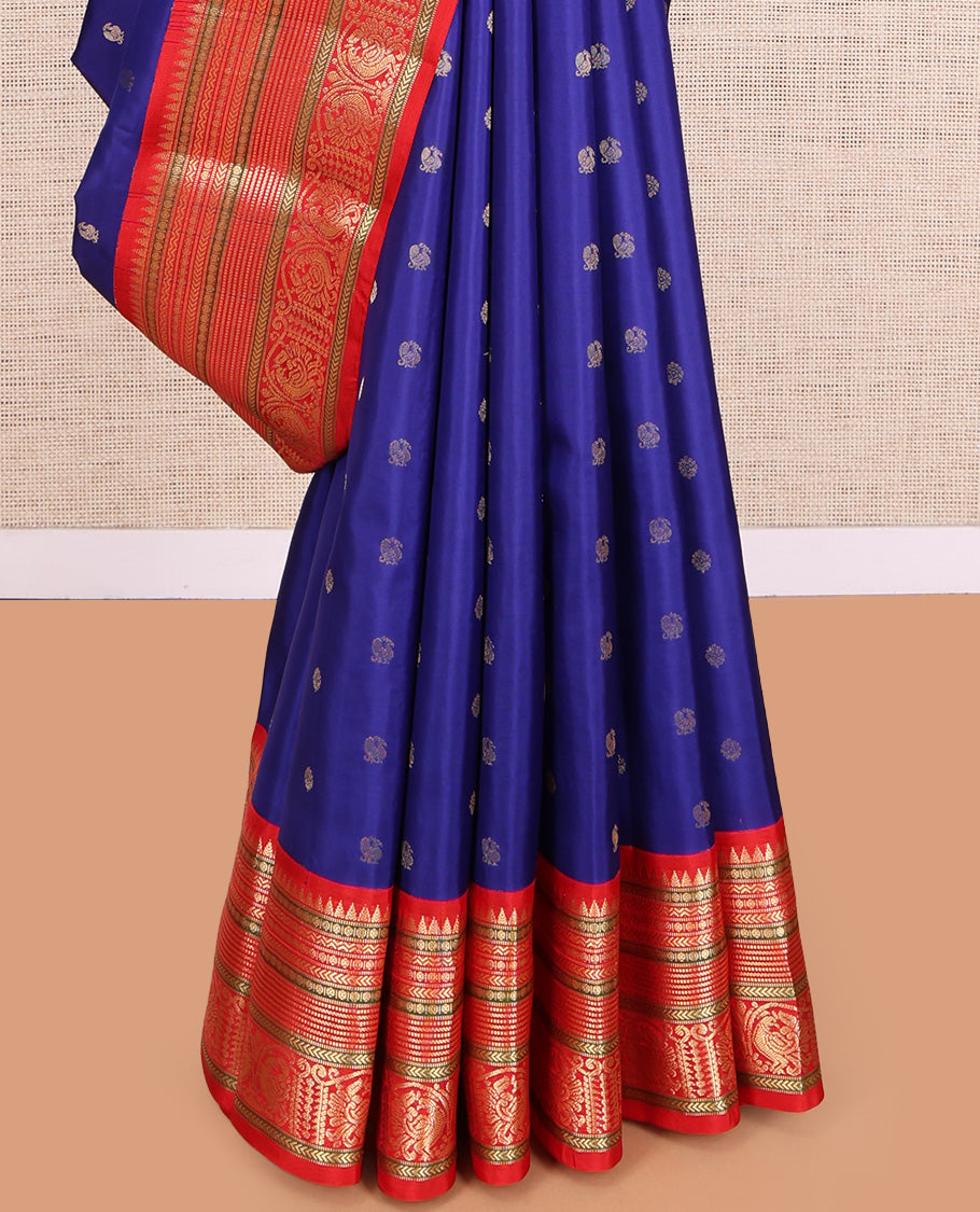 Blue Kanchipuram Silk Saree