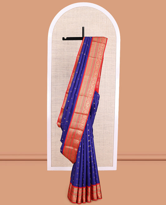 Blue Kanchipuram Silk Saree