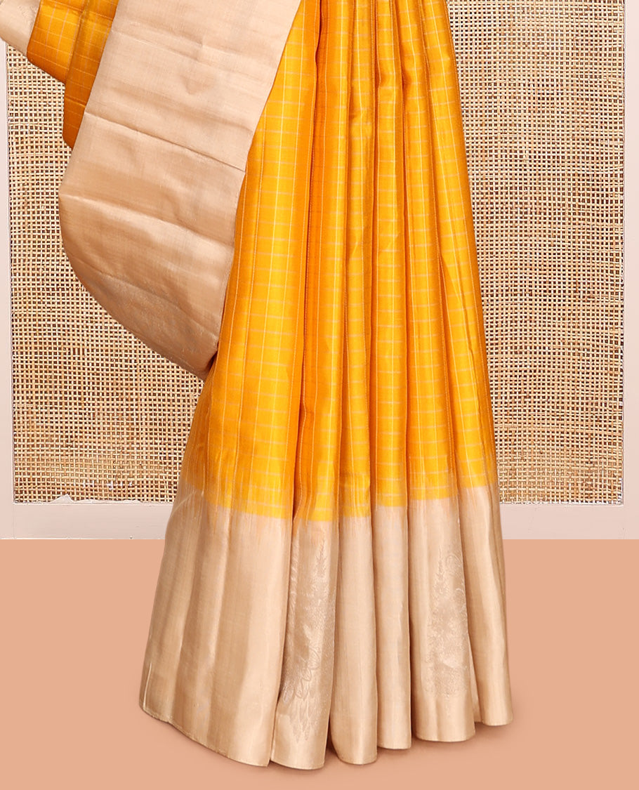 Orange Mayuri Soft Silk Saree