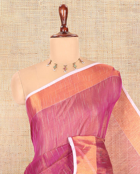 Purple Khadi Tissue Saree
