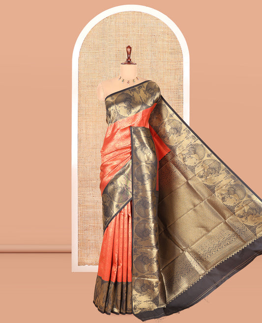 Red Semi-Soft Silk Saree