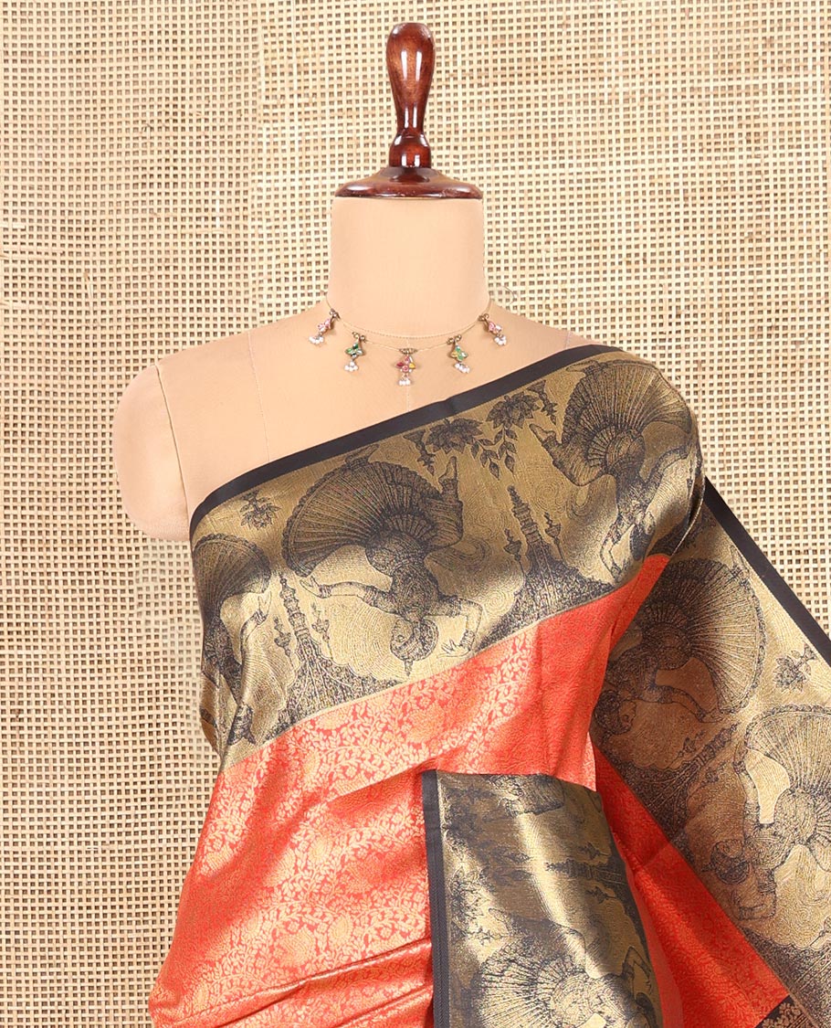 Red Semi-Soft Silk Saree