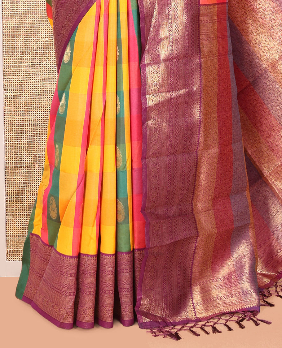 Purple Semi Soft Silk