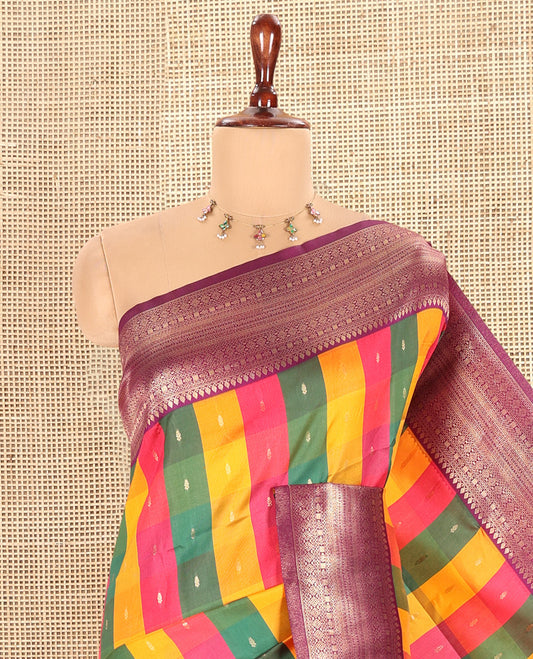Purple Fancy Softy Silk Saree