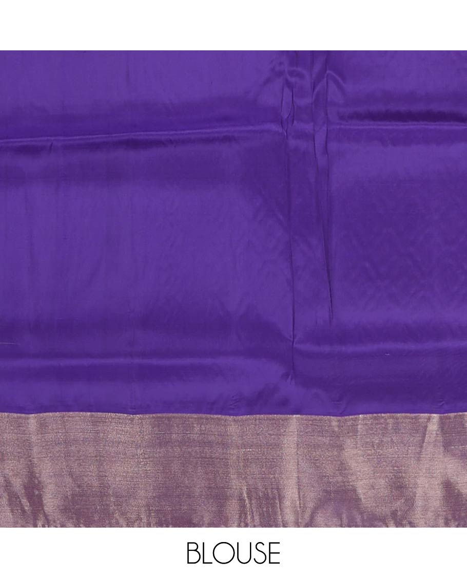 Grey zari buttas Uppada saree, bavanji border, and contrast jaal design pallu