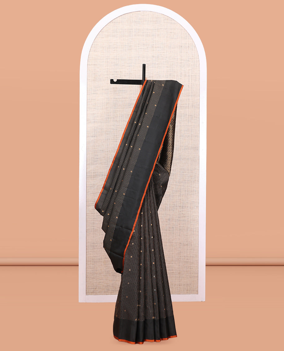 Black-Orange Vasundhara Silk Saree