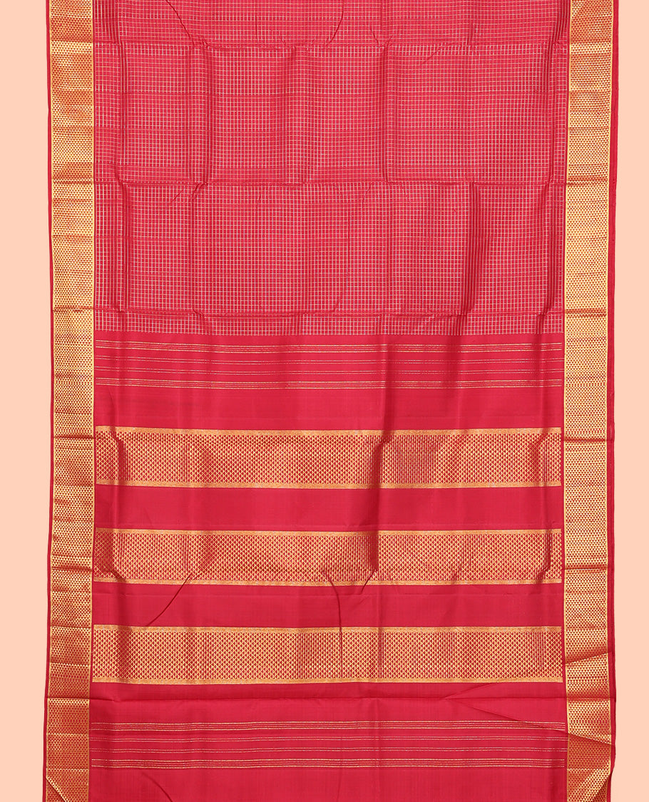 Red Nine-Yard Pure Silk Saree
