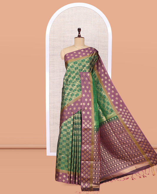 Green Kamalam Design Budget Silk Saree