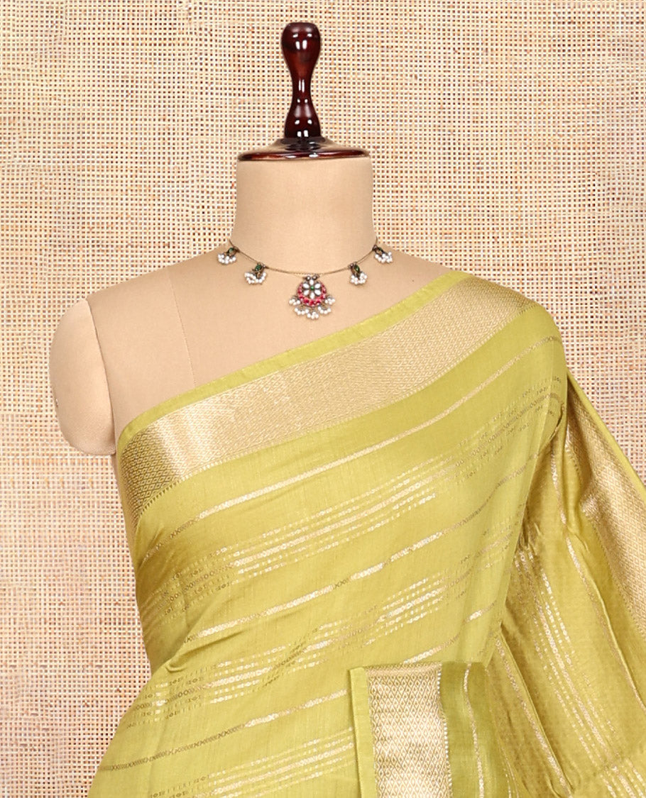 Leaf Green Assam Silk Saree
