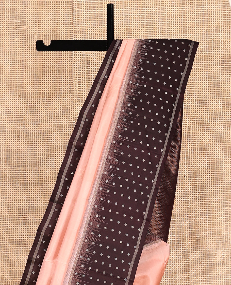 Peach Mayuri Soft Silk Saree