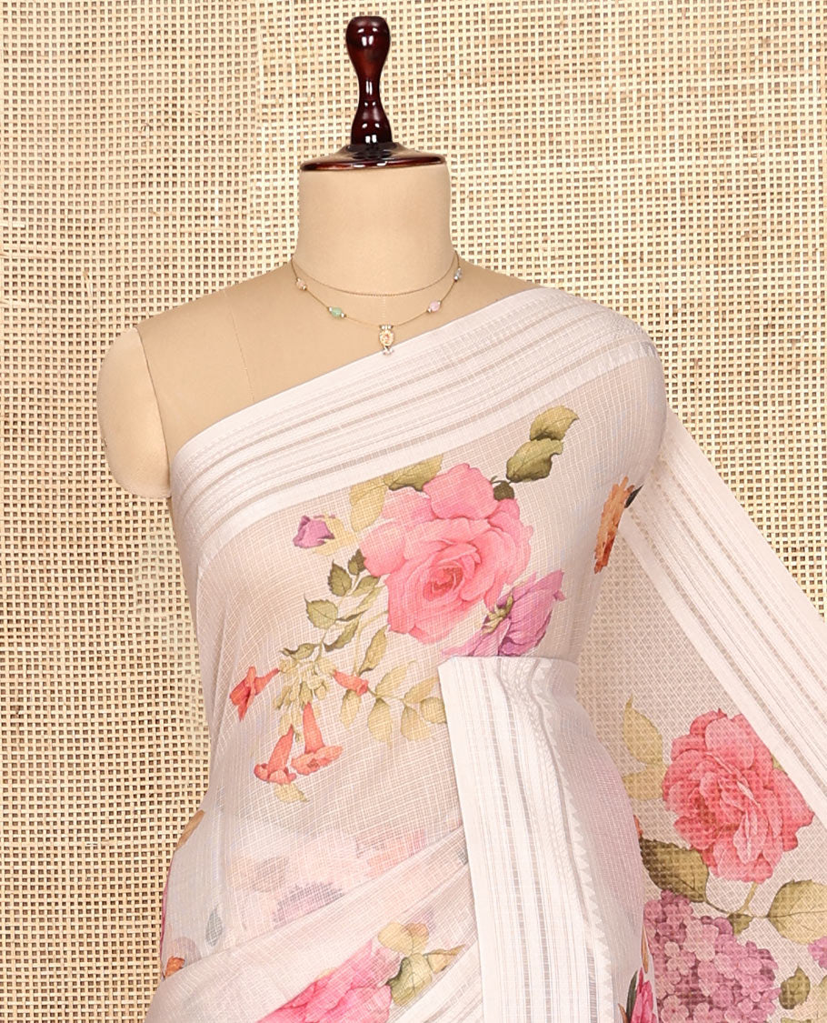 Off-White Kota Saree