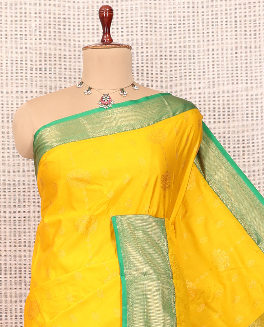 Yellow Budget Silk Saree