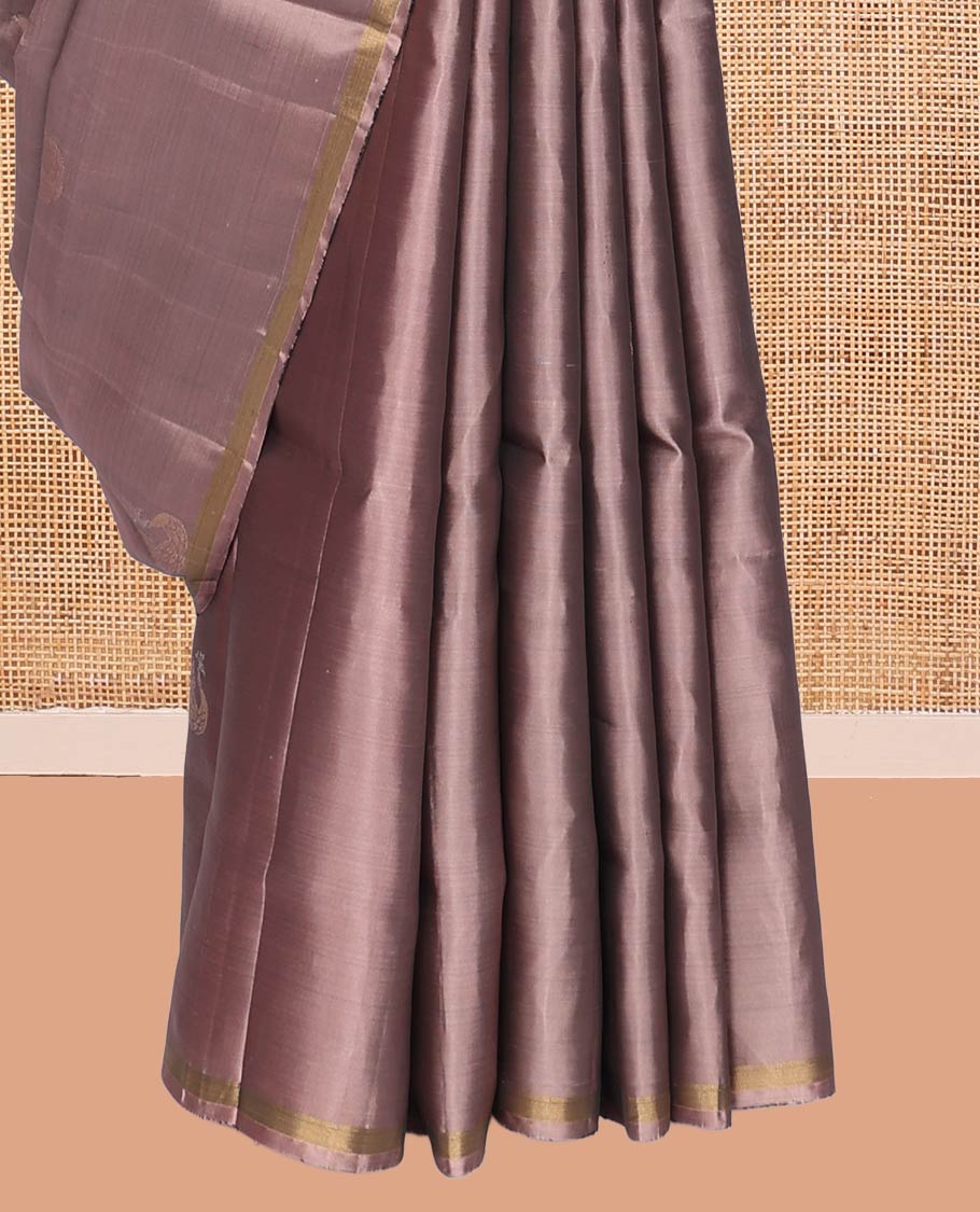 Pale Brown Mayuri Lite Silk Mix Saree