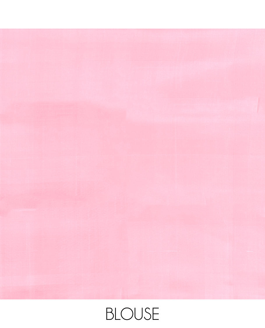 Borderless Black-Pink Mayuri Soft Silk Saree, Majestically Detailed with Checks, Contrast Border of Mayil Designs, Sparsely Woven Jaal Pallu, and a Contrast Blouse