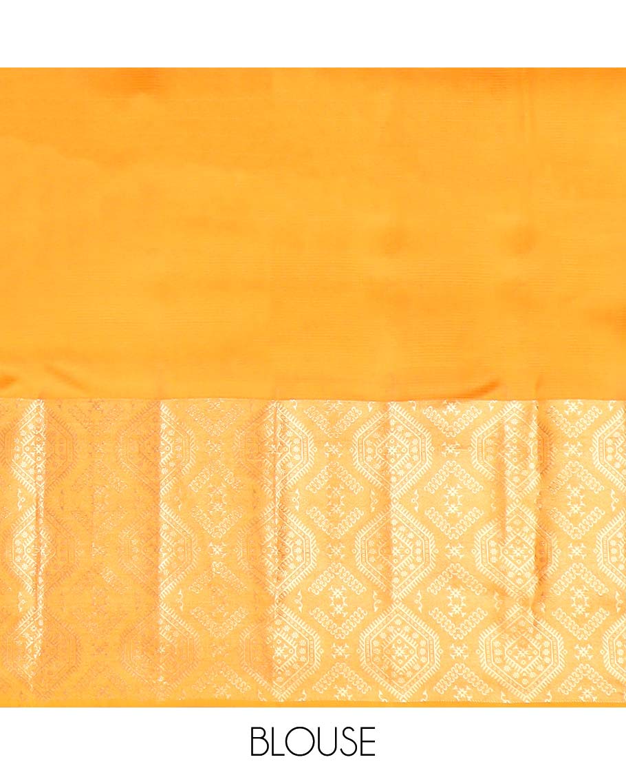 Violet buttas vasundhara silk mix saree  with contrast zari design border & pallu of ogee design
