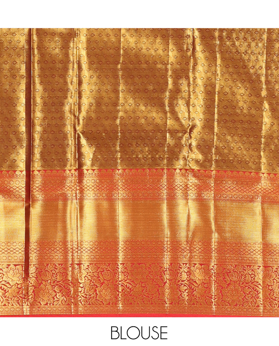 Gold Kanchipuram Tissue Silk Saree