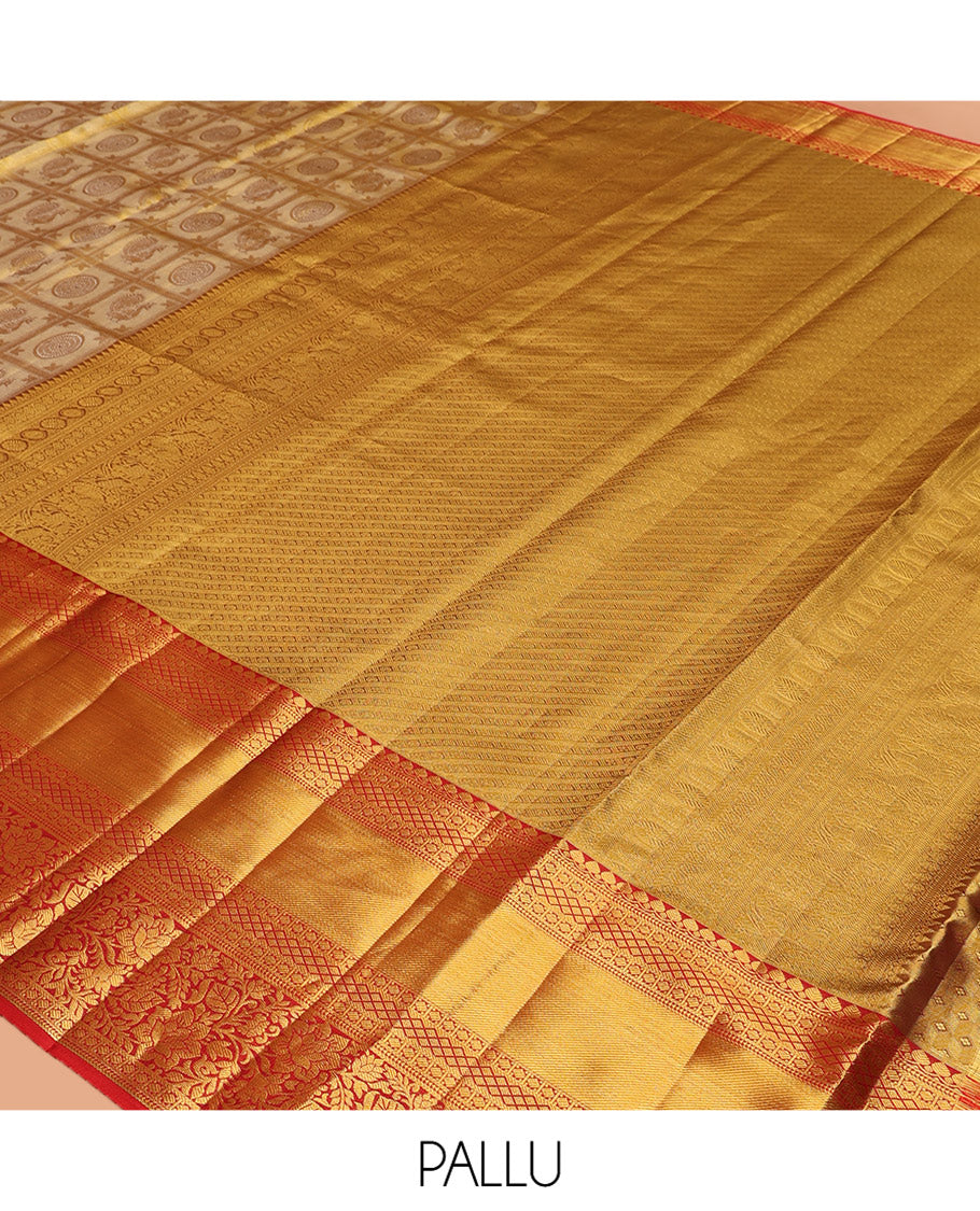 Gold Kanchipuram Tissue Silk Saree