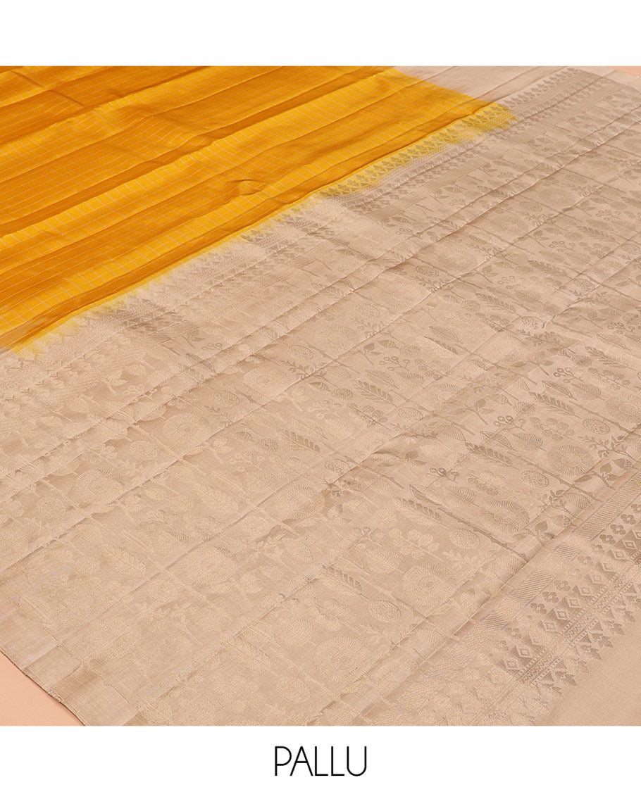 Orange Mayuri Soft Silk Saree
