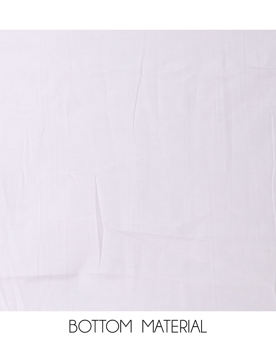 Cream-Brown Mul Chanderi Material Chudidar, Floral Embroidery Top, Matching Bottom, Floral Embroidery Dupatta
