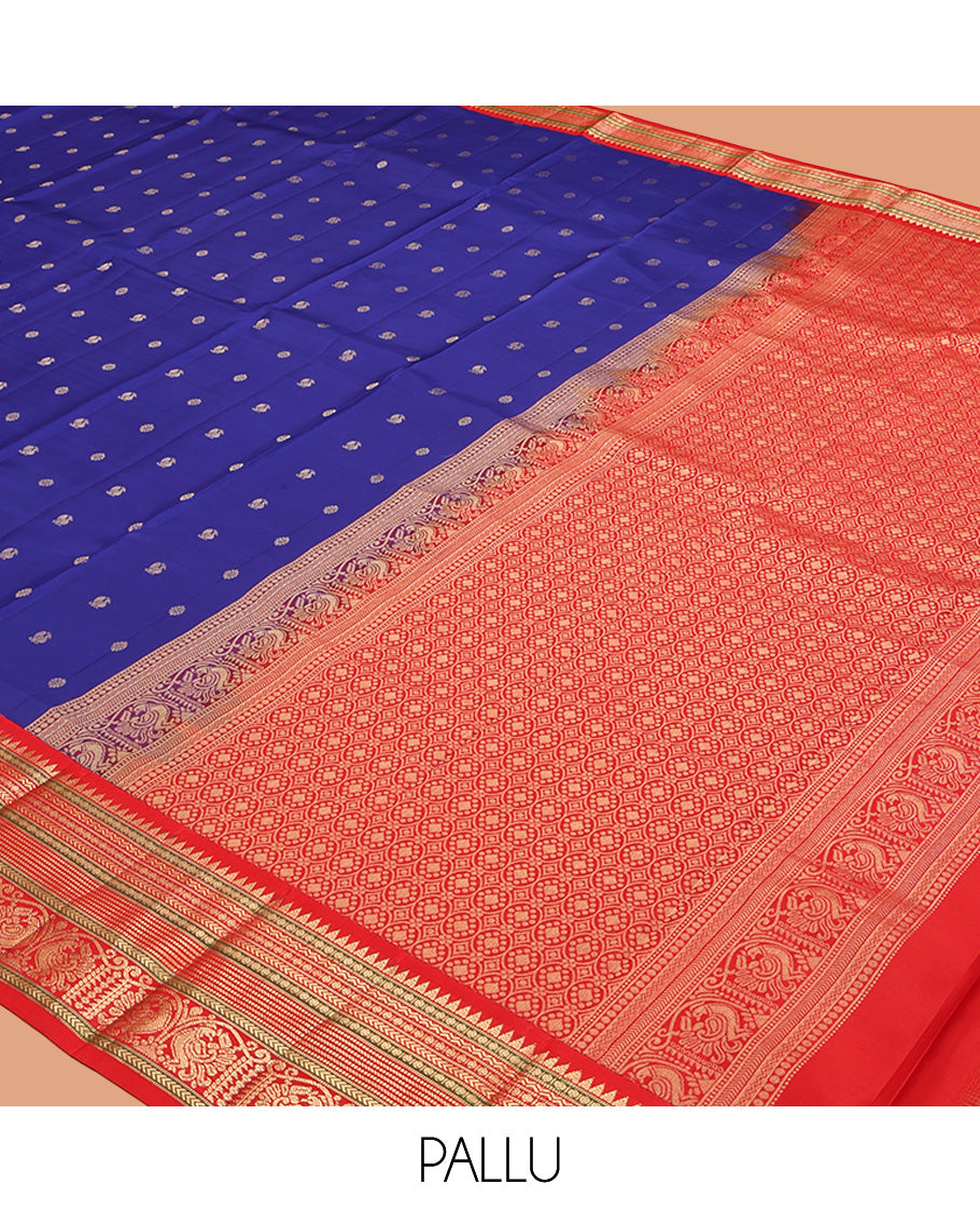 Blue Kanchipuram Silk Saree