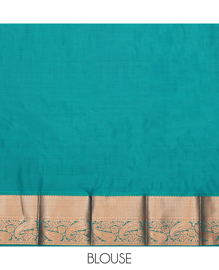 Maroon Budget Silk Saree, Woven with a Jacquard Design, Complemented by a Contrast Traditional Zari Border, Grand Pallu, and Contrast Blouse