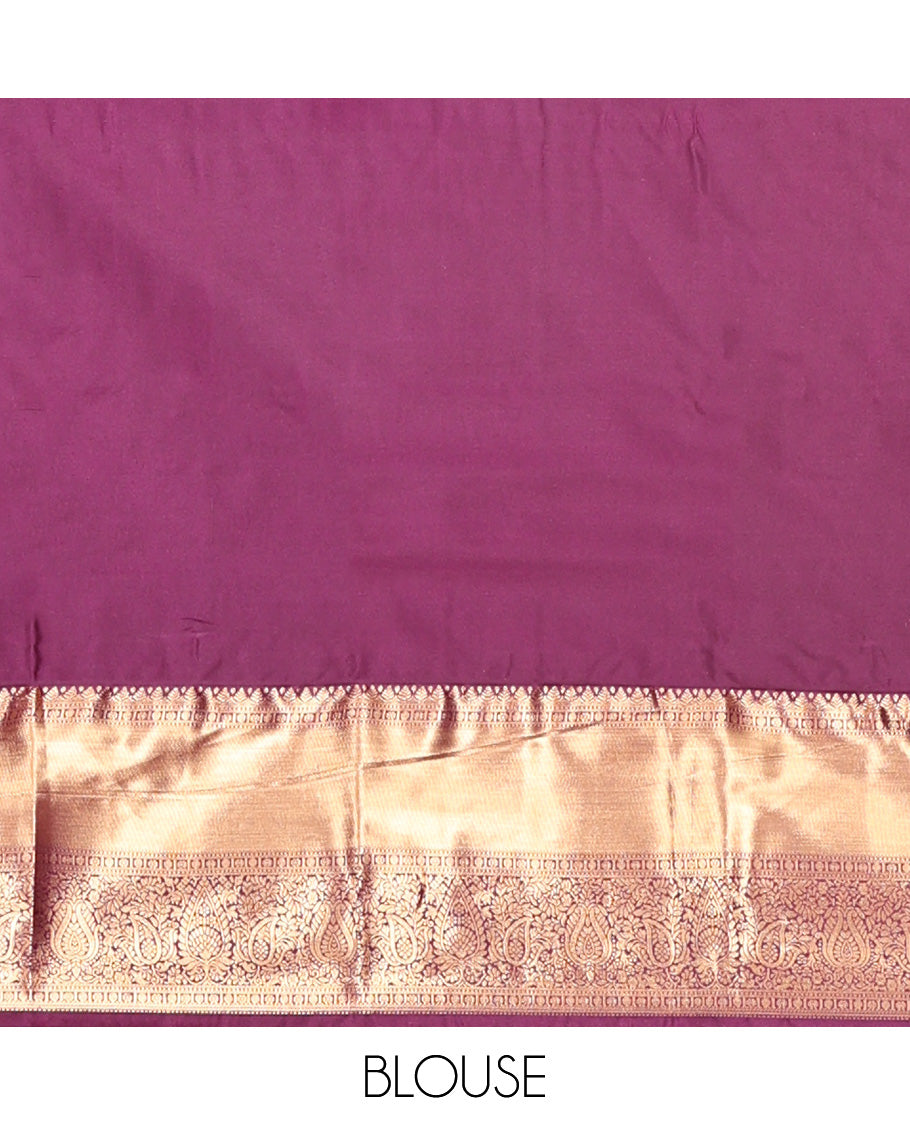 Mustard Zari Butta Gift Saree