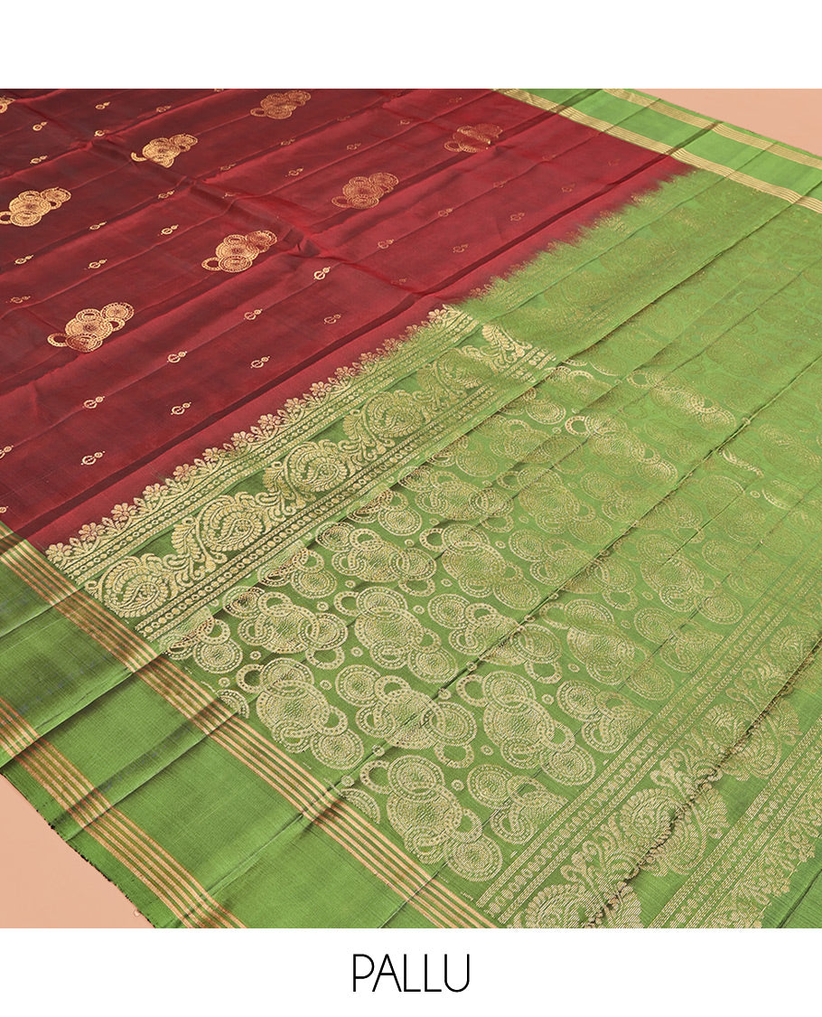 Red Zari Mayuri Lite Silk Mix Saree